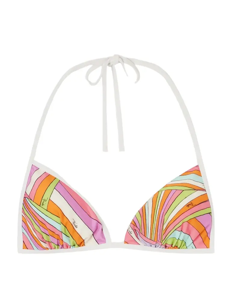 PUCCI Printed Triangle Bikini Top