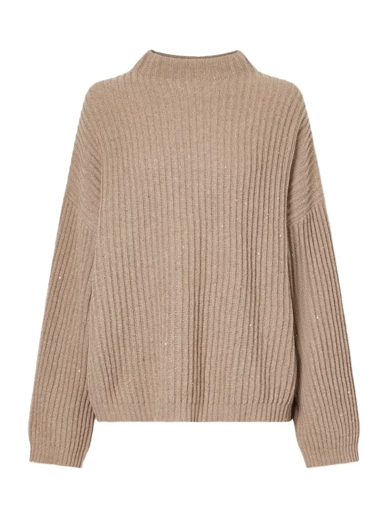 Brunello Cucinelli Sequined Ribbed-knit Sweater