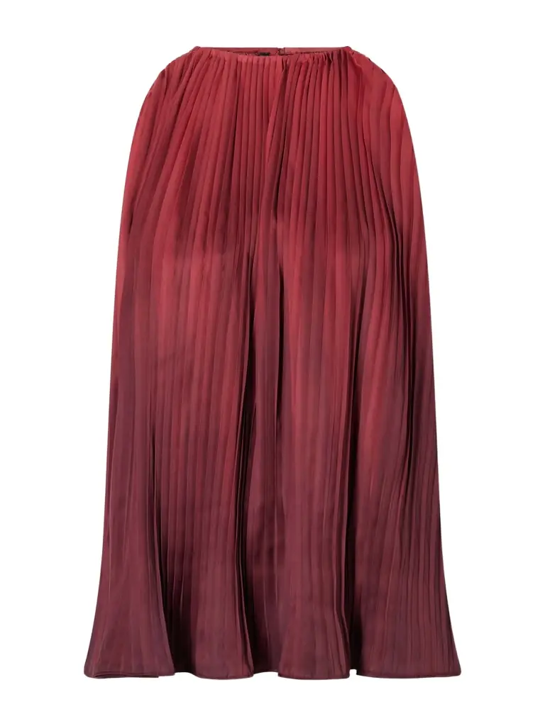 Dima Ayad Ombré Plissé-taffeta Top