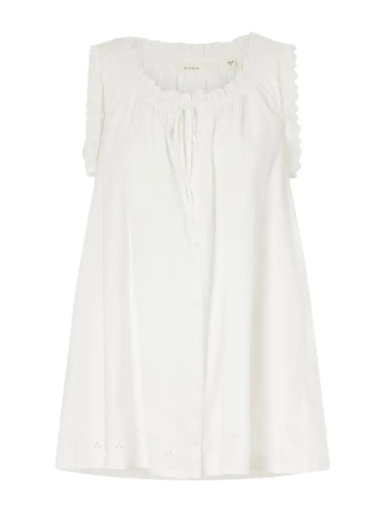DÔEN Nessie Broderie Anglaise Organic Cotton Mini Dress