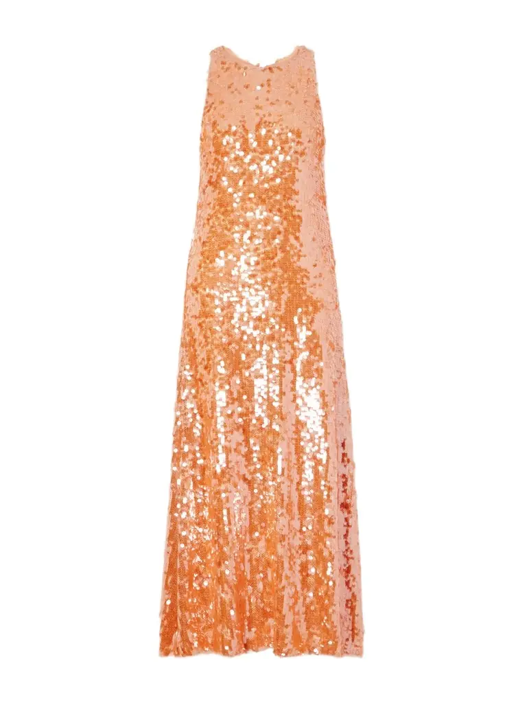 Dima Ayad Sequin-embellished Mesh Midi Dress