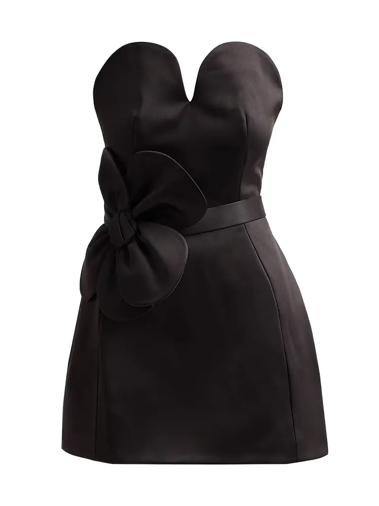 Marc Jacobs Women's Satin Daisy Belted Minidress - Black