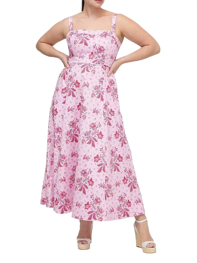 Hill House Home Women's The Ezra Dress - Pink Delft Bouquet