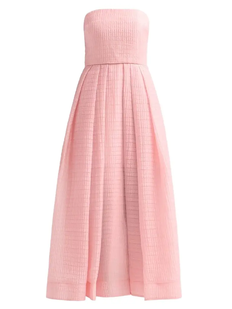 As It May Women's Caliora Jacquard Cocktail Midi Dress - Peony
