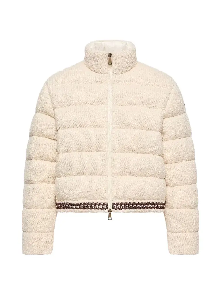 Moncler Women's Down-Filled Cardigan in Cotton - White