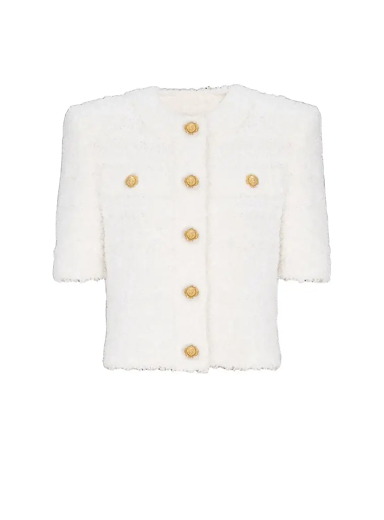 Balmain Cardigan in dotted tweed