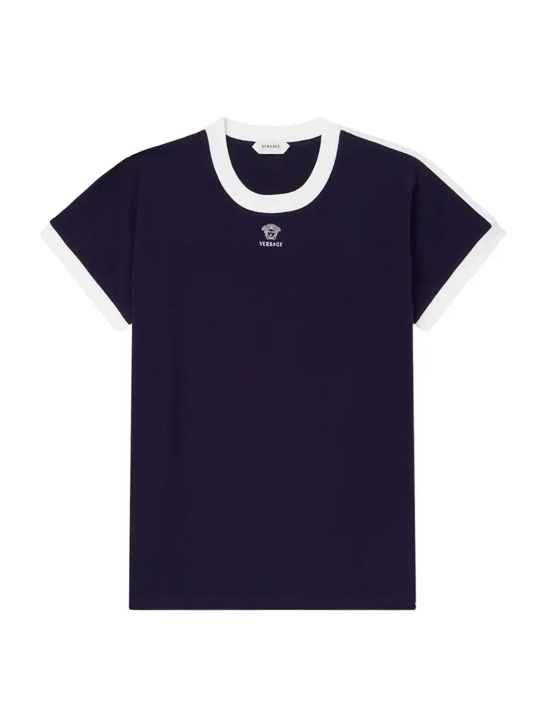 Versace Medusa-Embroidered Cotton-Blend Jersey T-Shirt - Men