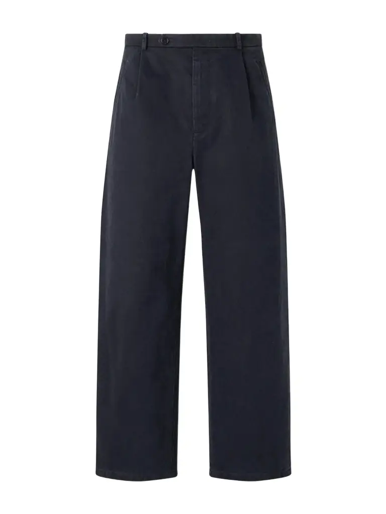 Straight-Leg Pleated Cotton-Drill Trousers - Men
