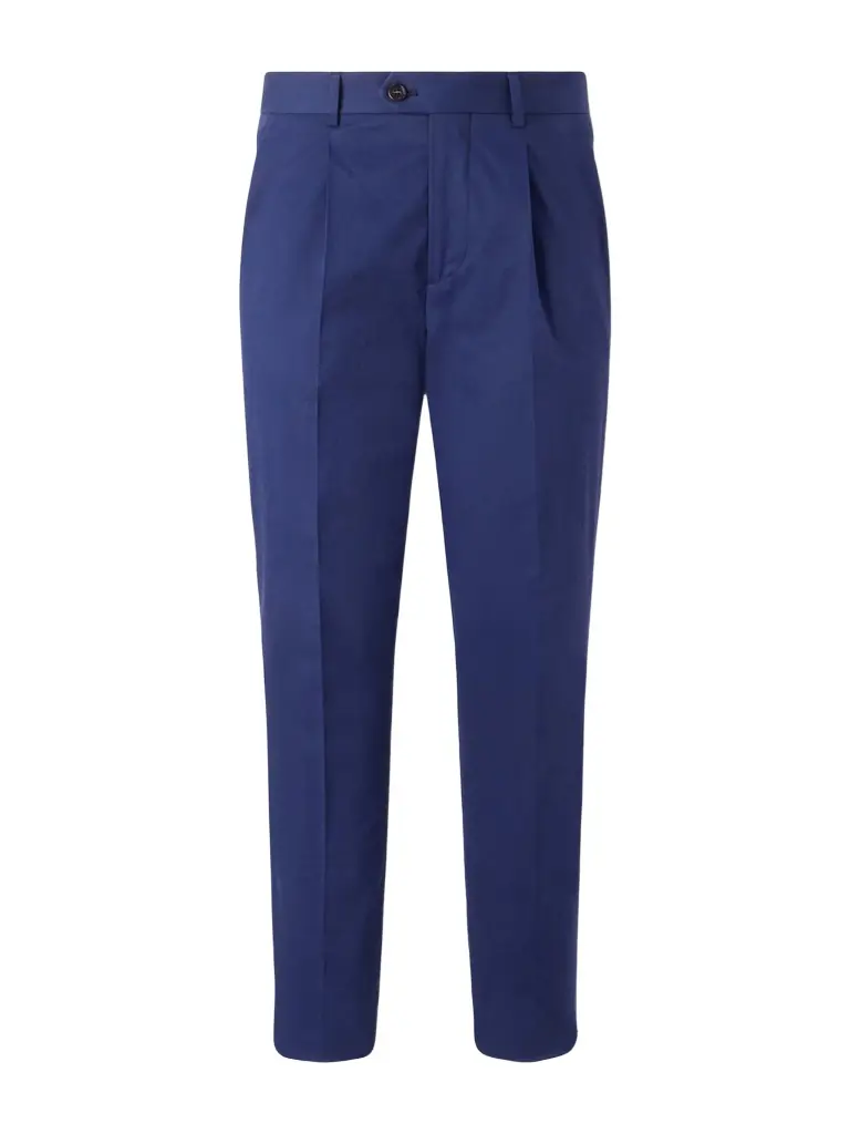 Brunello Cucinelli Straight-Leg Pleated Cotton-Blend Twill Suit Trousers - Men