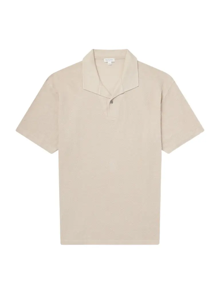 Sunspel Linen-Piqué Polo Shirt - Men
