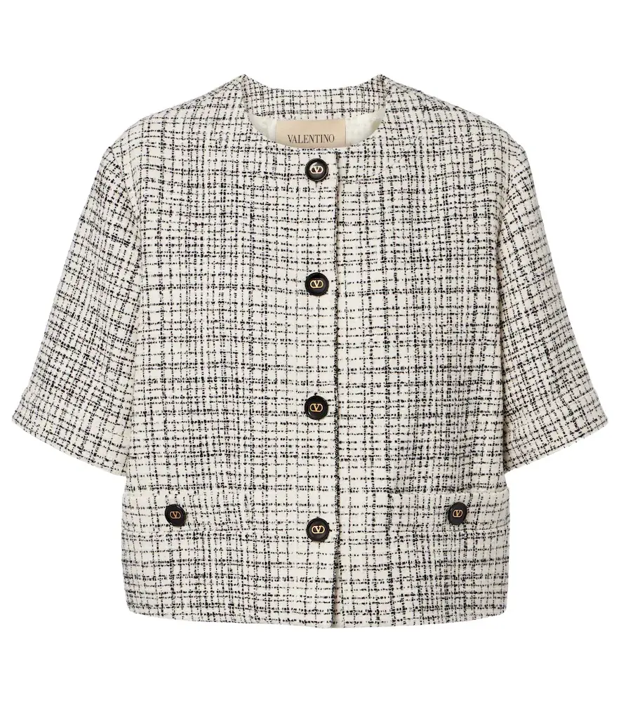 Valentino Cotton-blend tweed jacket