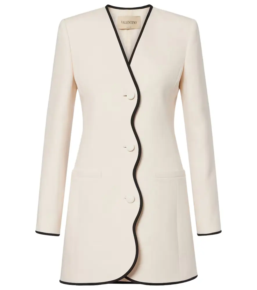 Valentino Crepe Couture scalloped jacket