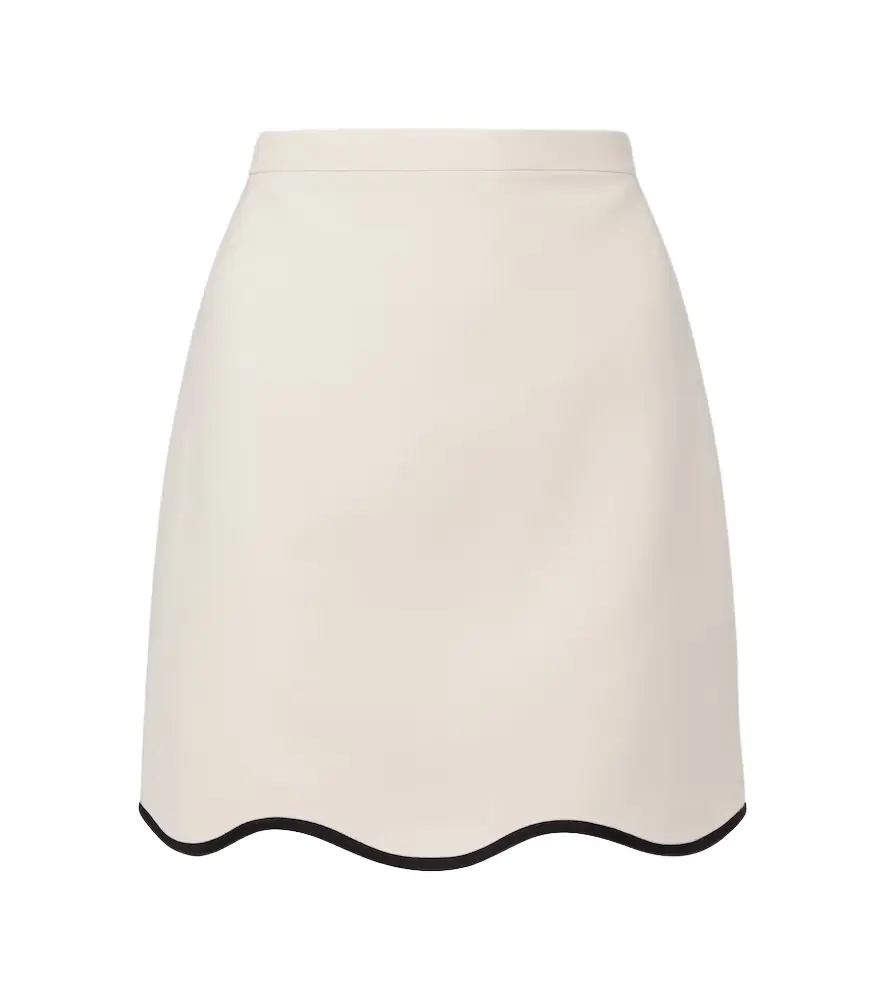 Valentino Crepe Couture scalloped miniskirt