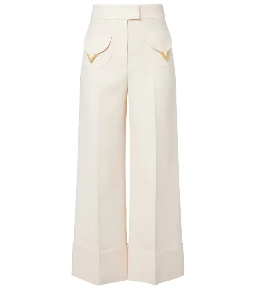 Valentino Crepe Couture VGold wide-leg pants