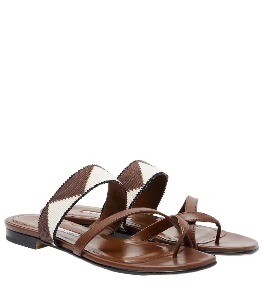 Manolo Blahnik Susastra leather sandals