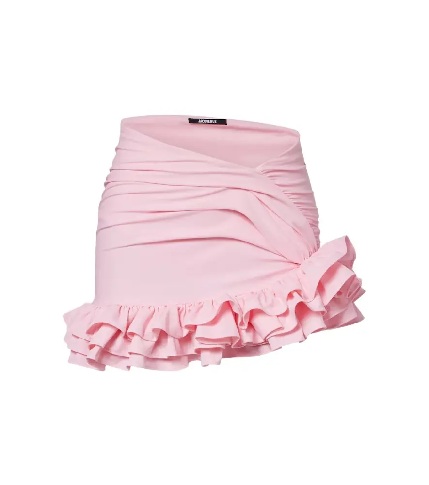 Jacquemus Playa ruffled jersey miniskirt
