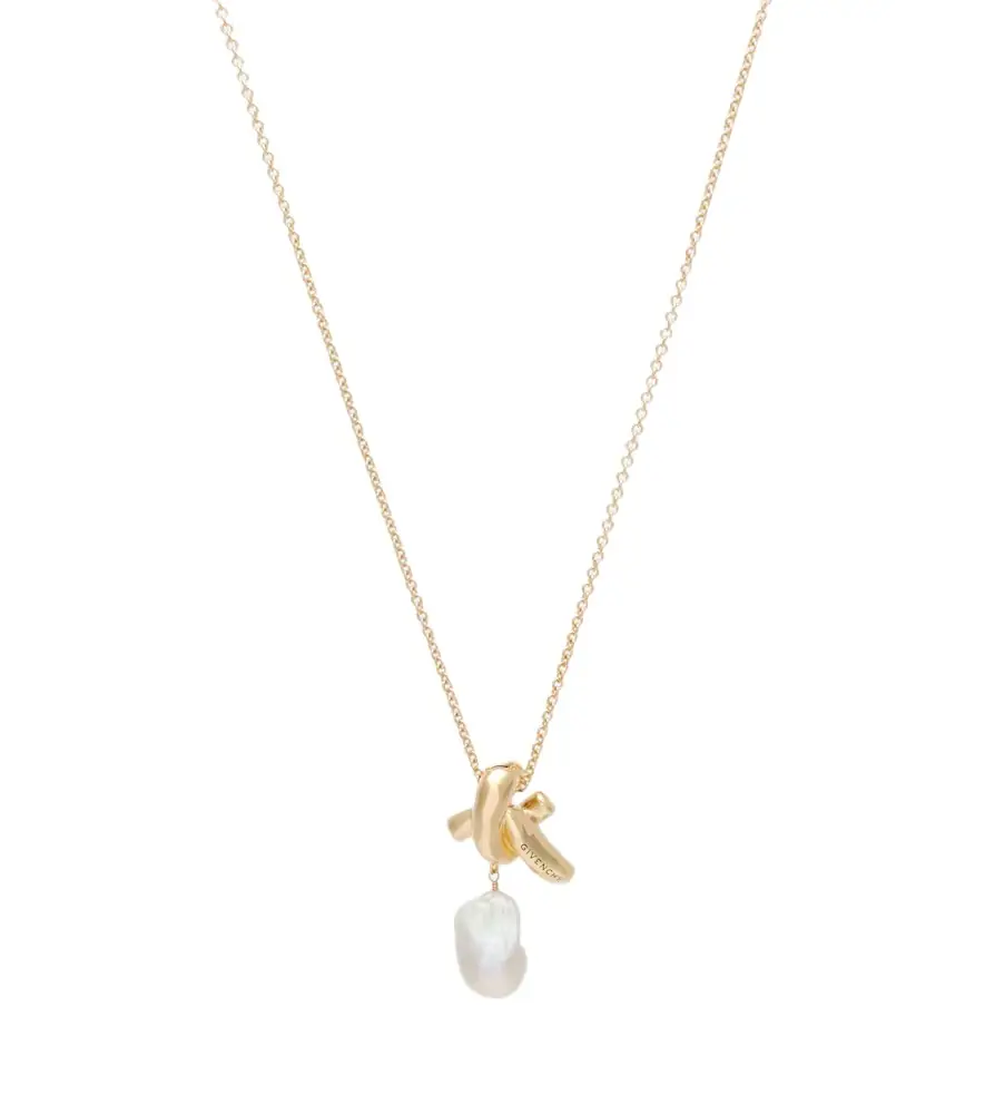 Givenchy Chain Link pearl pendant necklace