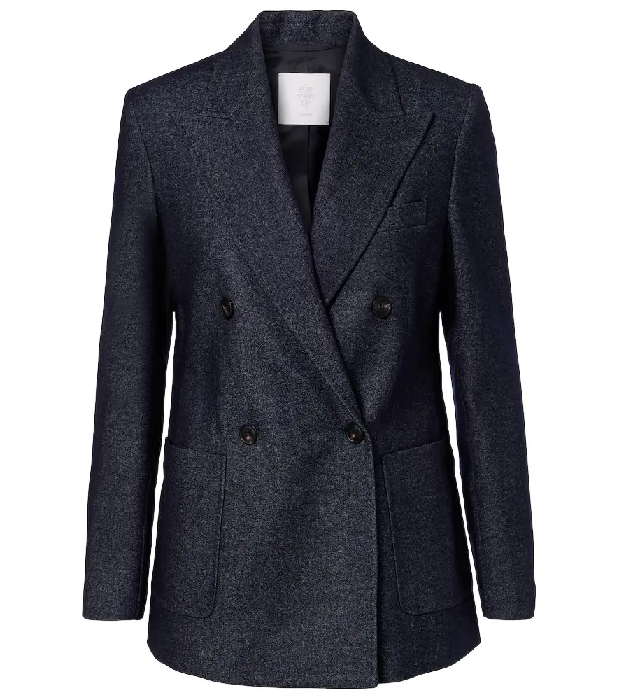 Eleventy Herringbone wool, cotton, and cashmere blazer
