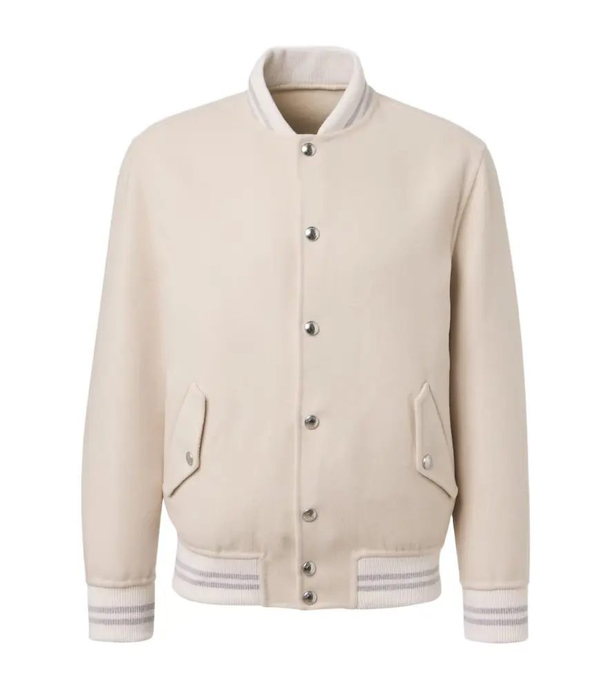 Eleventy Wool and cashmere varsity jacket