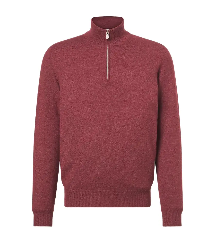 Brunello Cucinelli Cashmere half-zip sweater