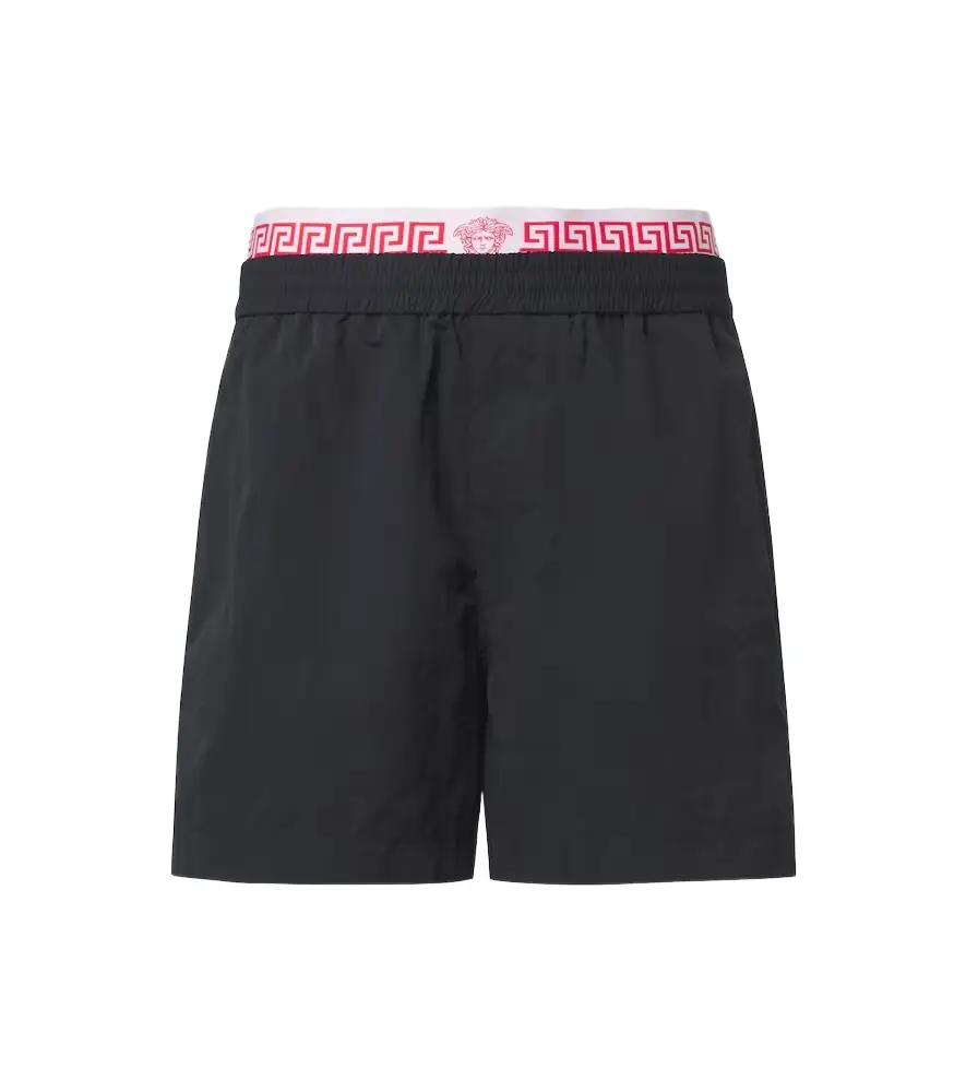 Versace Layered waistband shorts