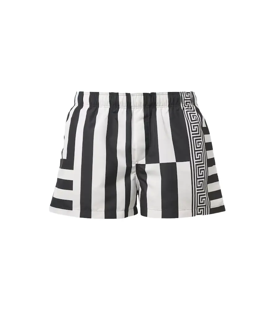 Versace Striped swim trunks