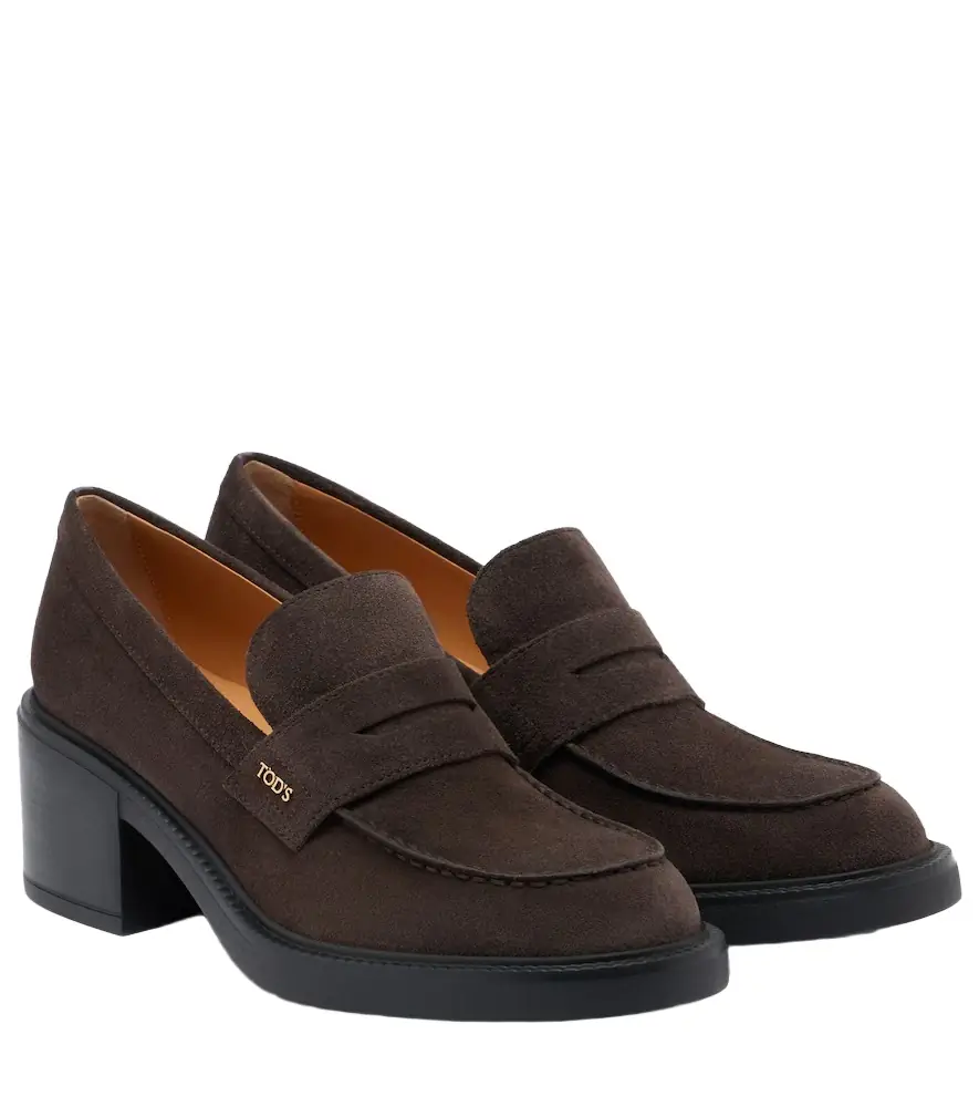 Tod's Suede loafer pumps