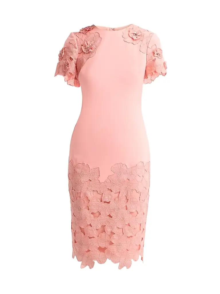 badgley mischka lace cocktail dress Strapless Lace Appliqu Mini Dress by Badgley Mischka