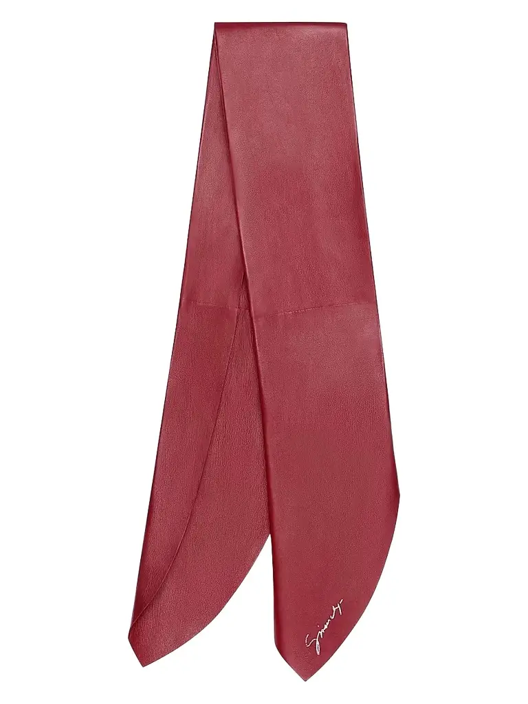 Givenchy Women's Scarf in Leather - Red Cherry - Women's Clothing