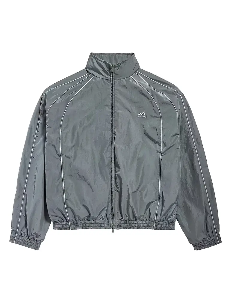 Balenciaga Men's Bodies Tracksuit Jacket - Elephant Grey - Women's Clothing