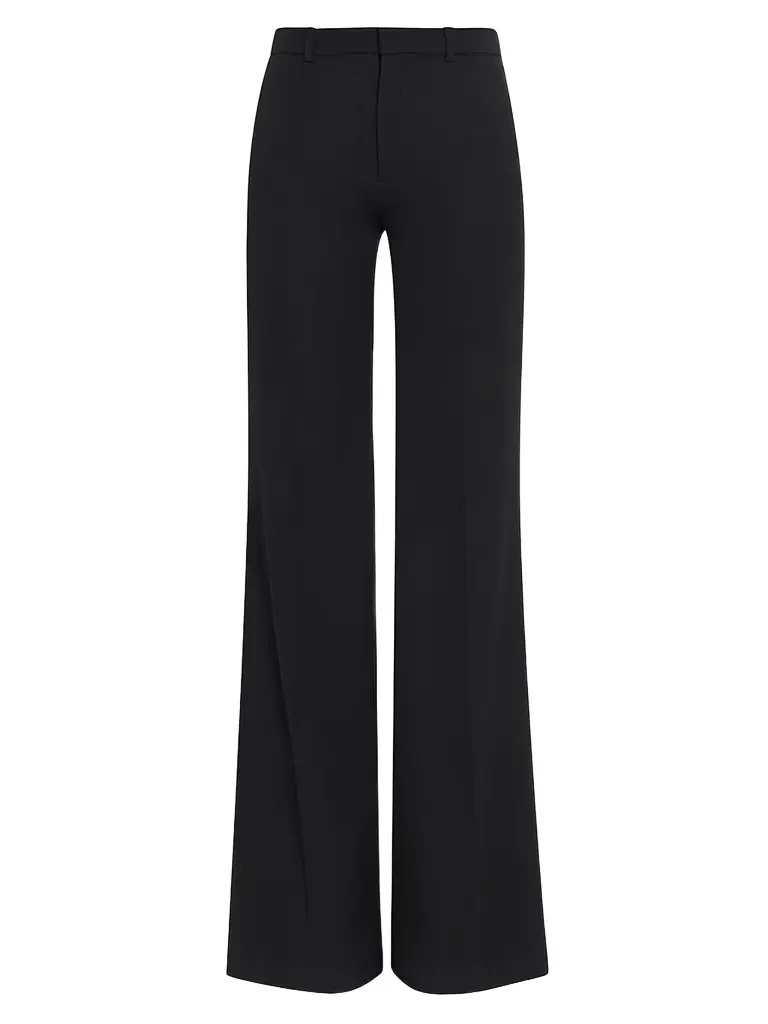 Chloé Women's Wool Flared Trousers - Black - Women's Clothing