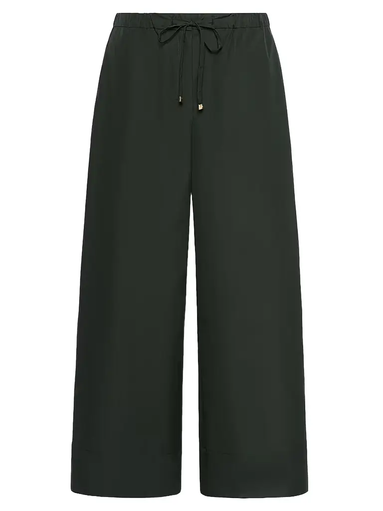 Max Mara Women's Cotton Poplin Jogging Trousers - Green - Women's Clothing