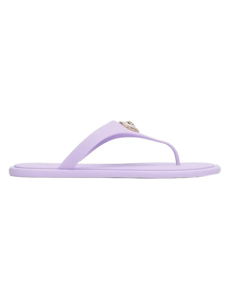 Versace Women's Medusa Baroque Flip-Flops - Dusty Lavender  Gold - Women's Clothing
