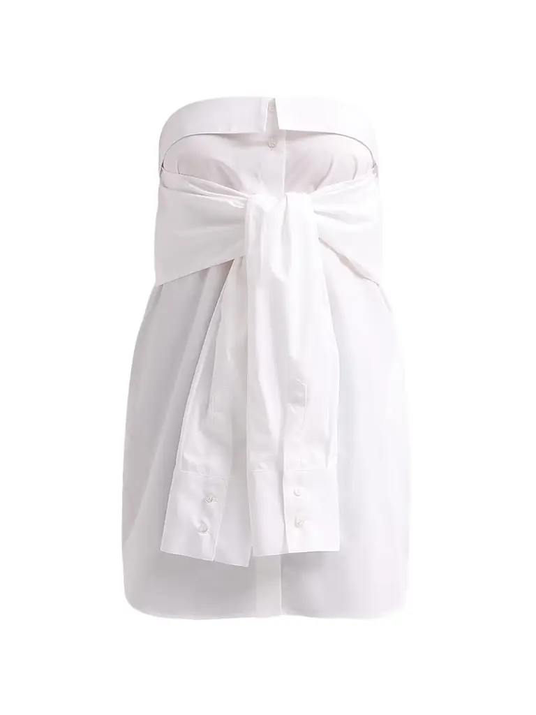 Giuseppe Di Morabito Women's Act II: The Fall Of Icarus Cotton Poplin Strapless Tie-Front Mini Dress - White
