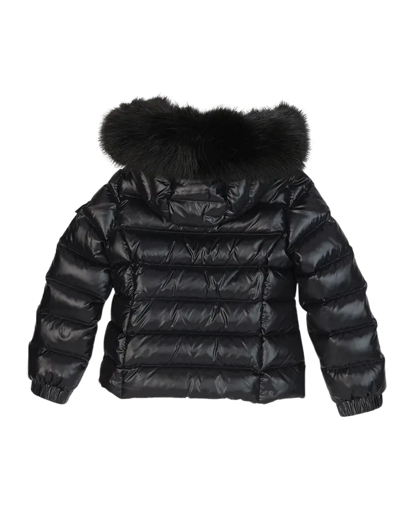 Moncler Kids Bady Faux Fur Quilted Jacket, Size -6