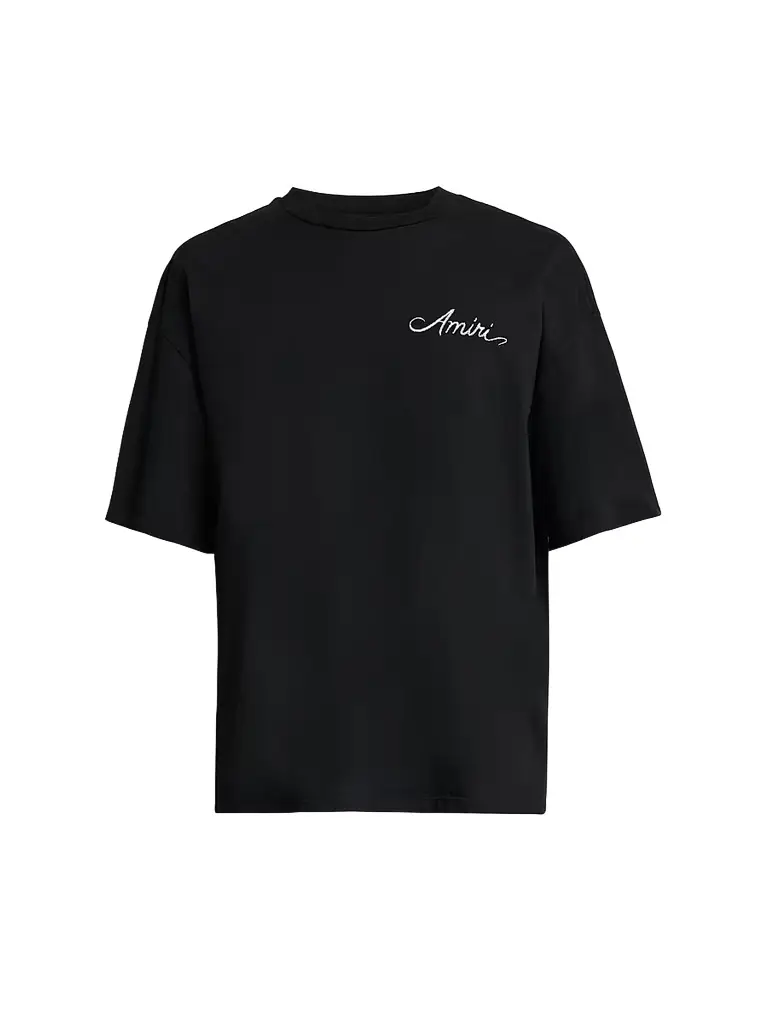 Amiri Men's Logo Cotton T-Shirt - Black