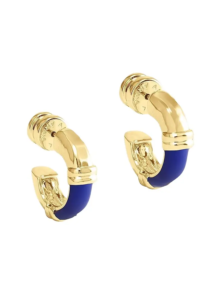 Anabel Aram Women's Forza 18K-Gold-Plated & Lapis Lazuli Huggie Earrings - Lapis