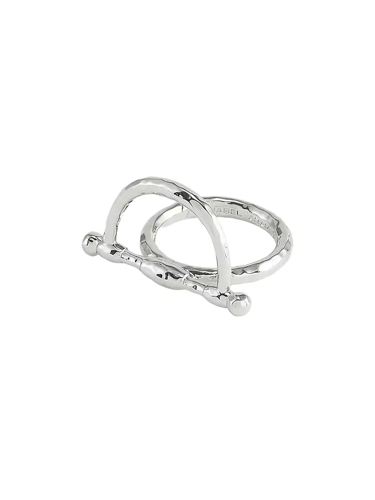 Anabel Aram Women's Cheval Sterling Silver-Plated Horsebit Ring - Sterling Silver