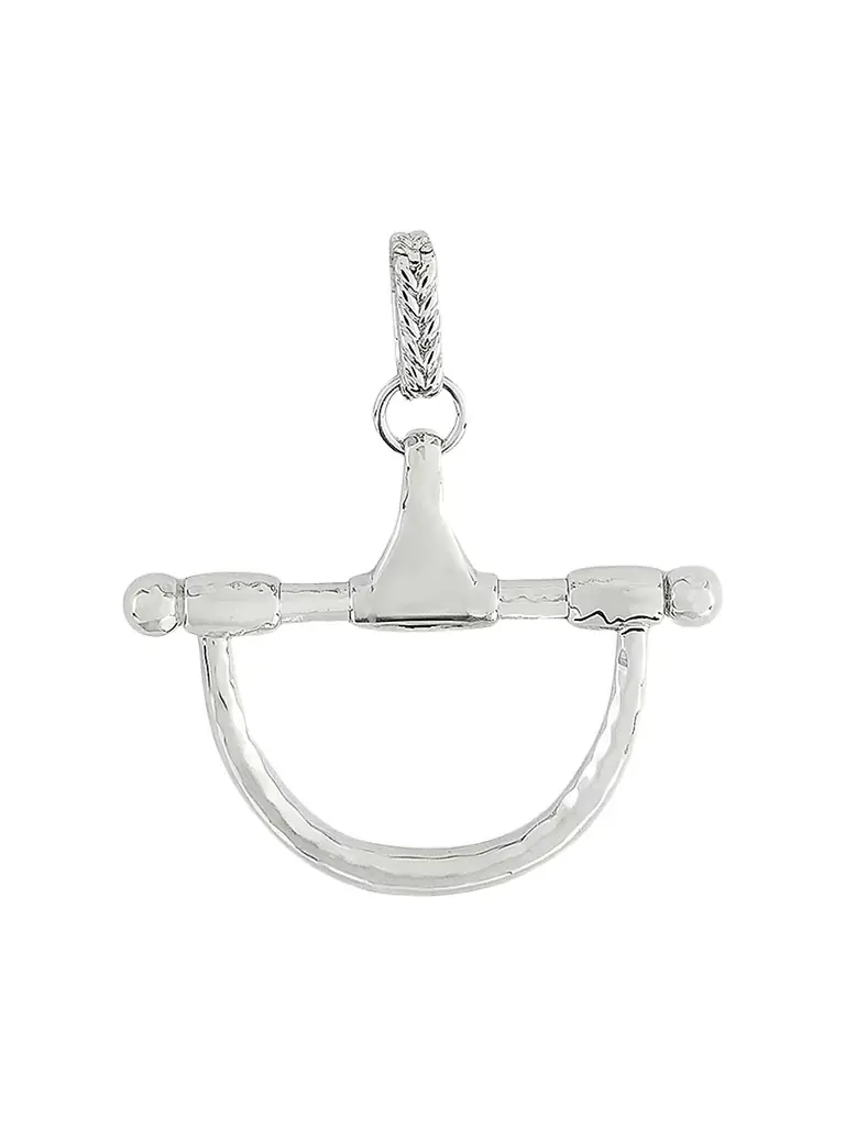 Anabel Aram Women's Cheval Sterling Silver-Plated  Horsebit Pendant - Sterling Silver