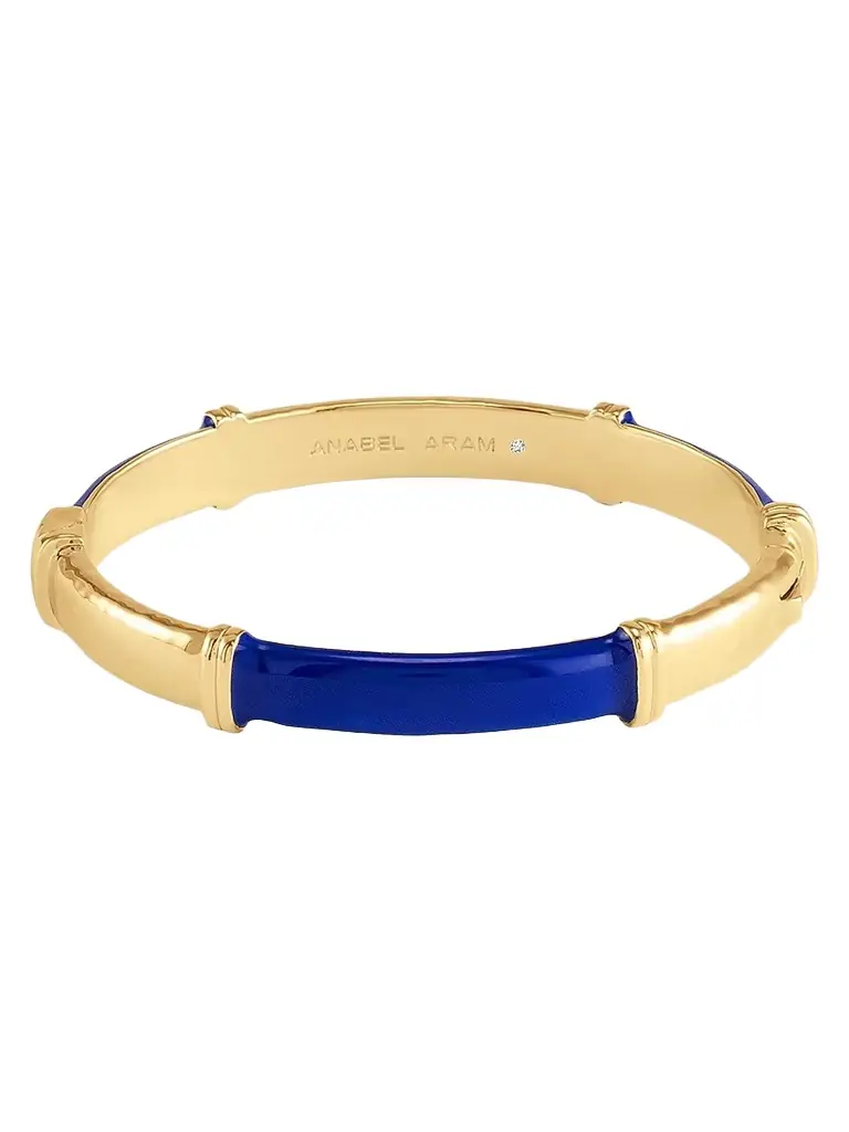 Anabel Aram Women's Forza 18K-Gold-Plated & Gemstone Bangle - Lapis