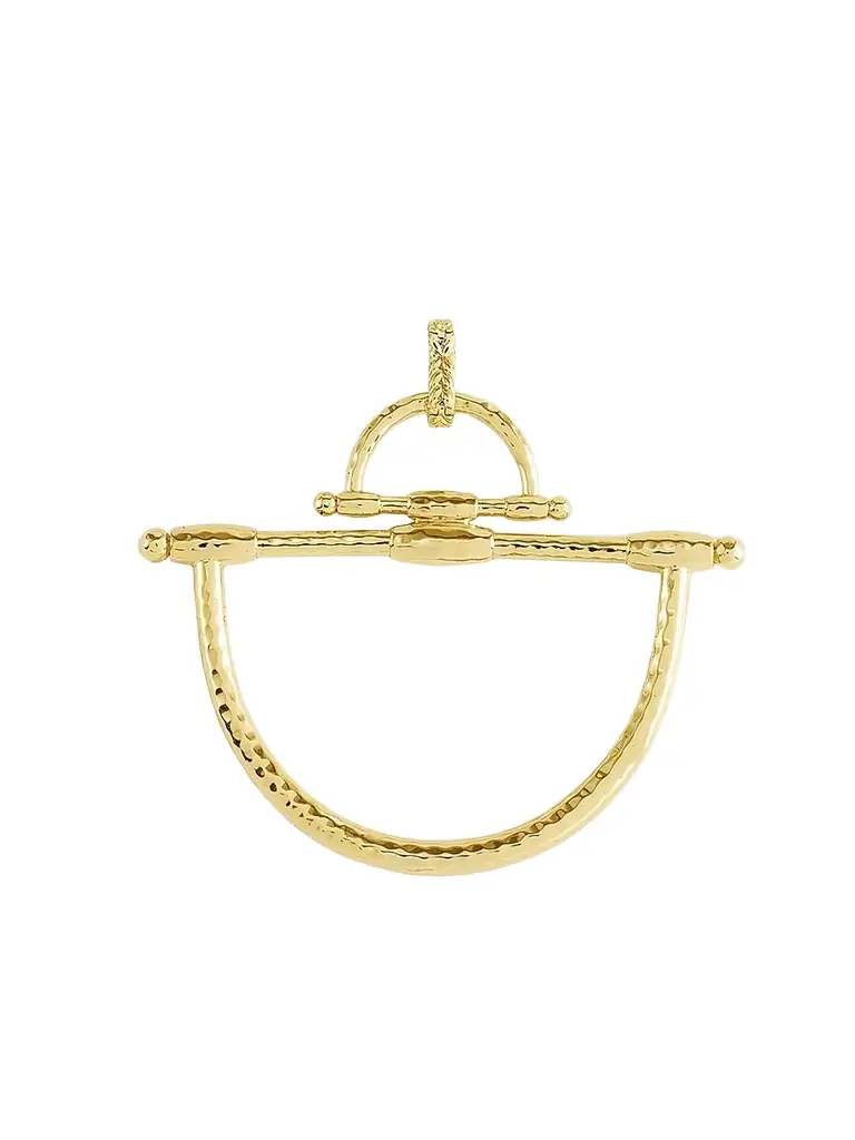 Anabel Aram Women's Cheval 18K-Gold-Plated Horsebit Pendant - Gold