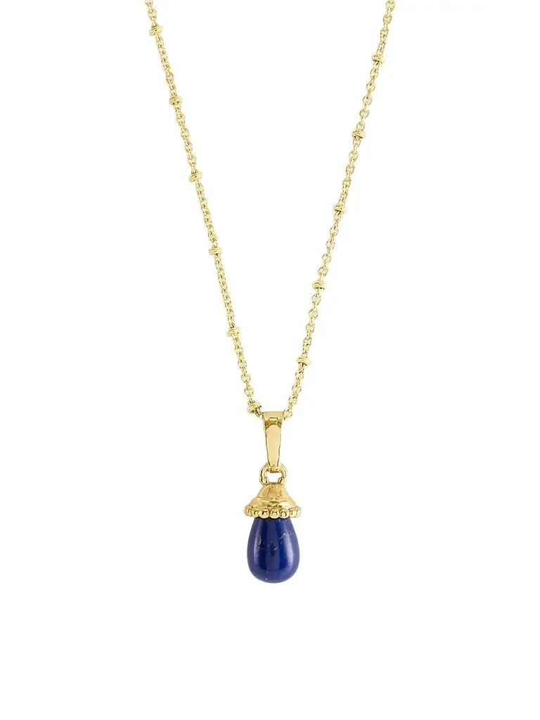 Anabel Aram Women's Forza 18K-Gold-Plated & Gemstone Charm - Lapis