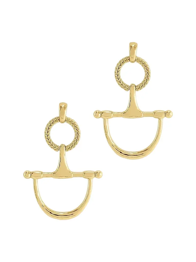 Anabel Aram Women's Cheval 18K-Gold-Plated Horsebit Drop Earrings - Gold