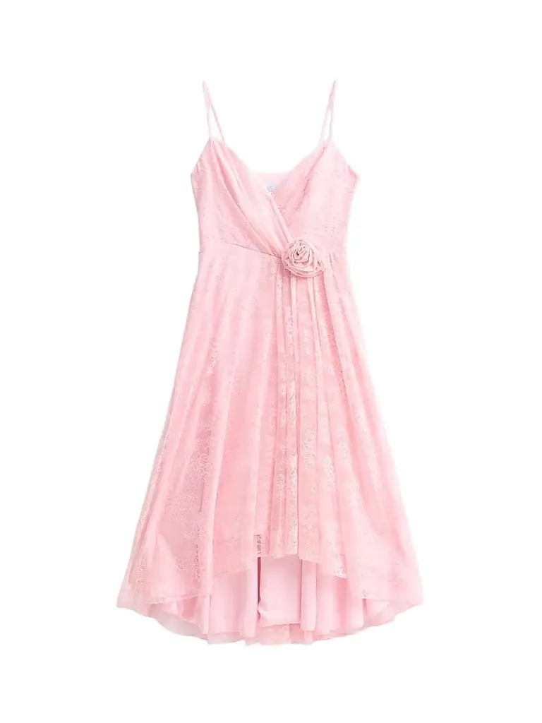 As It May Women's Elowyn Chantilly Lace 3D Midi Dress - Peony