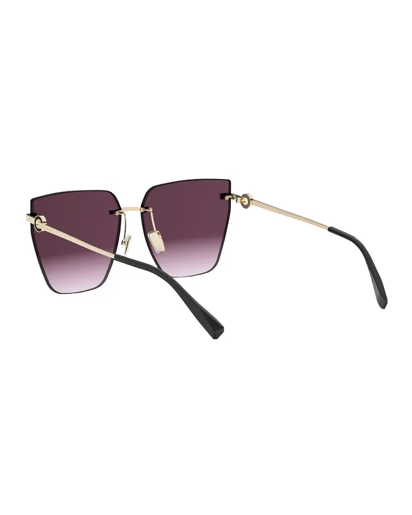 BVLGARI 61mm Butterfly Metal Sunglasses - Women's Accessories