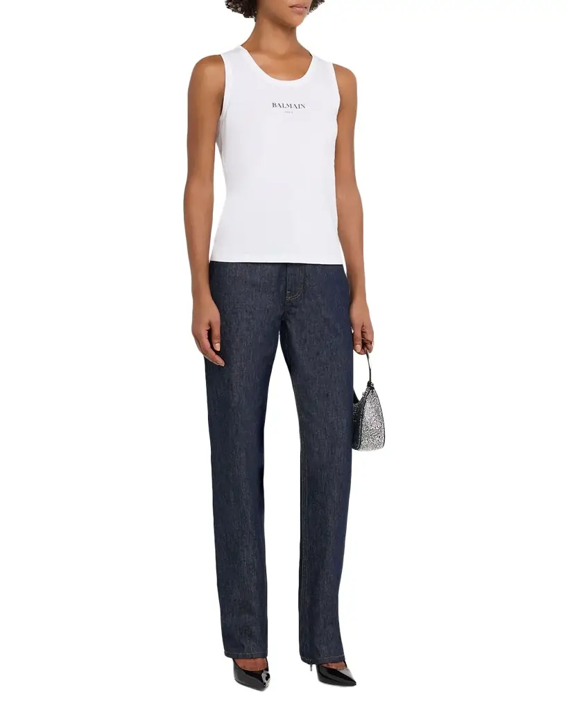 Balmain Logo Graphic Tank Top - Women's Clothing