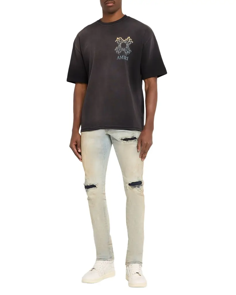 Amiri Men 's Mx1 Distressed Skinny Jeans