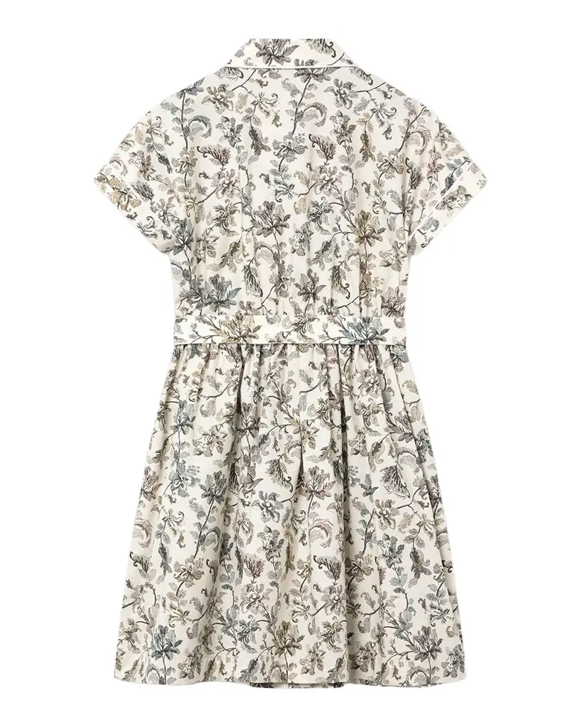 Golden Goose Girl 's Journey Belted Floral Cotton Shirtdress, Size -12