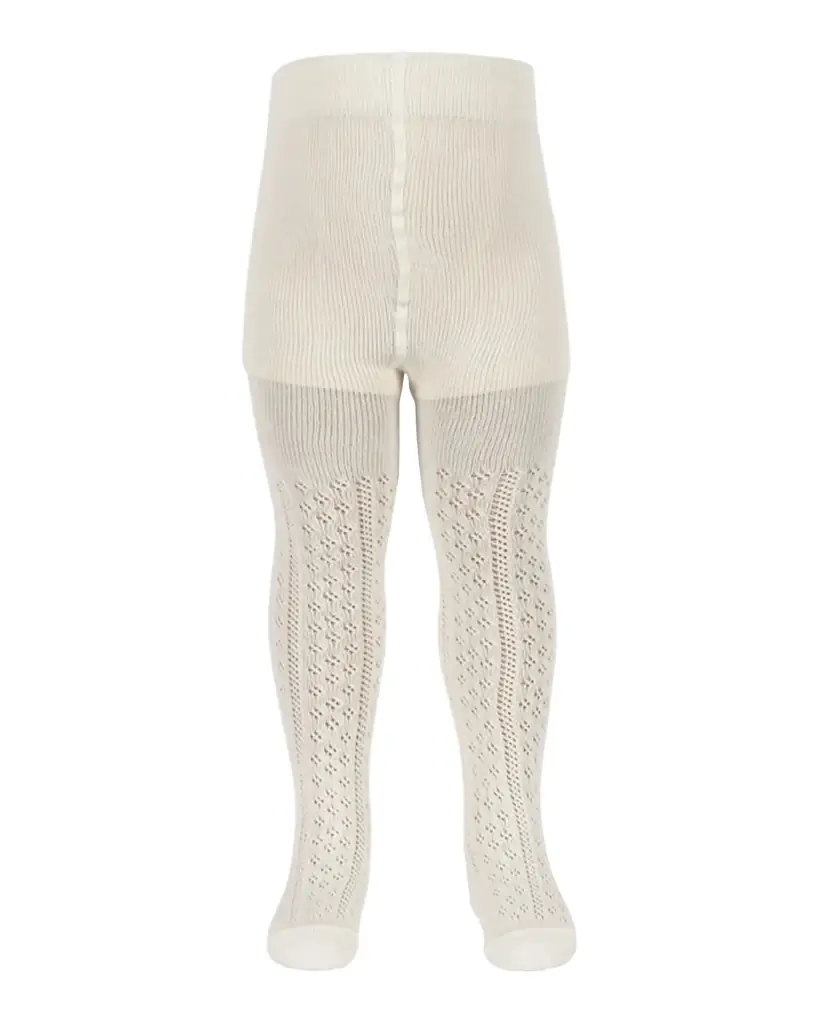 Konges Slojd Kid 's Wool-Blend Pointelle Tights, Size 6M-7