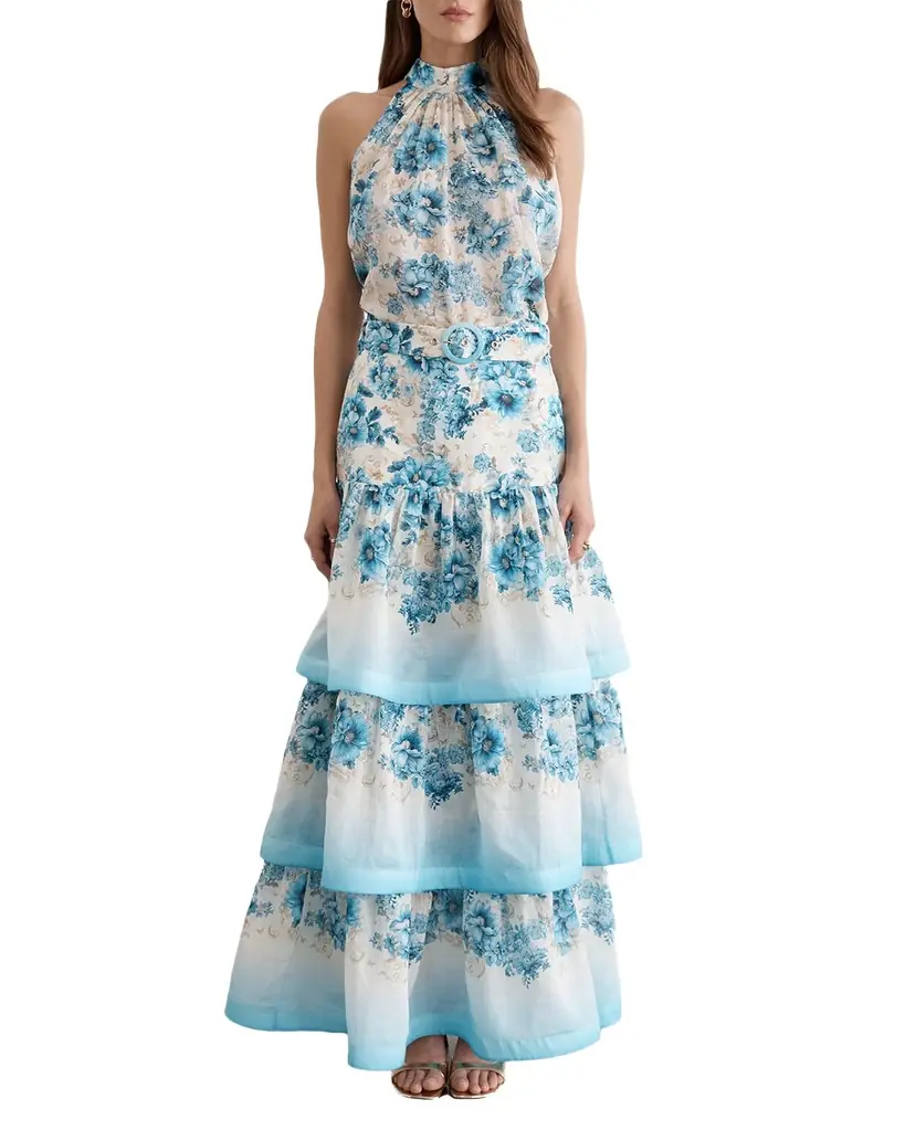 Aqua Blu Australia Celeste Belted Maxi Skirt